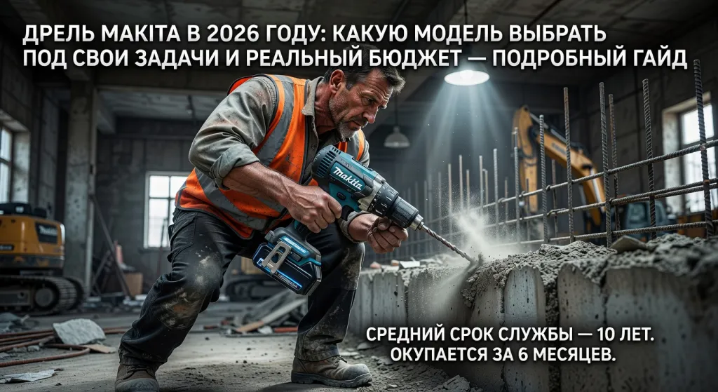 Дрель Makita в 2026 году: какую модель выбрать под свои задачи и реальный бюджет — подробный гайд